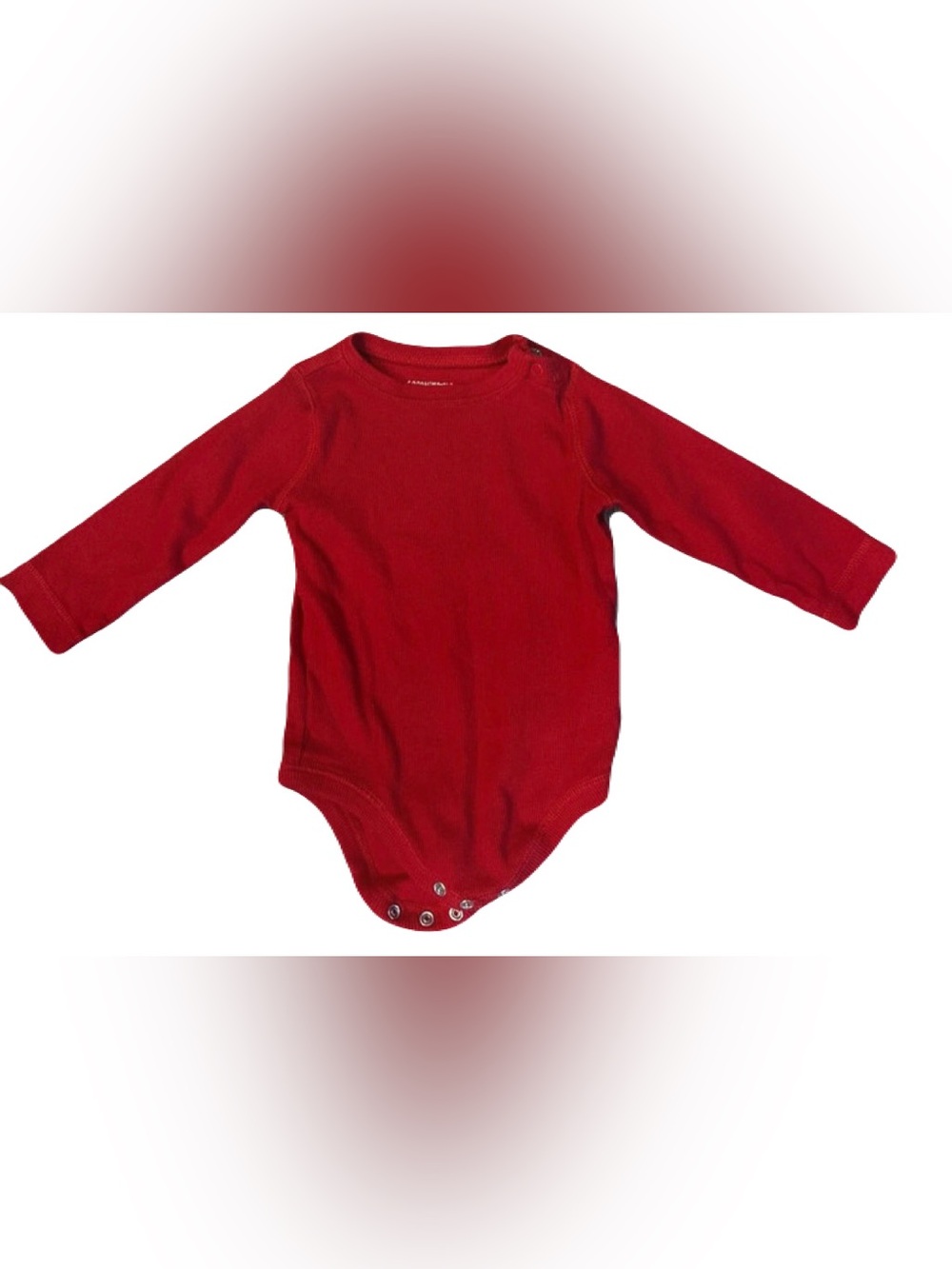 Garanimals 6-9m Red Long-Sleeve Baby One-Piece Bodysuit